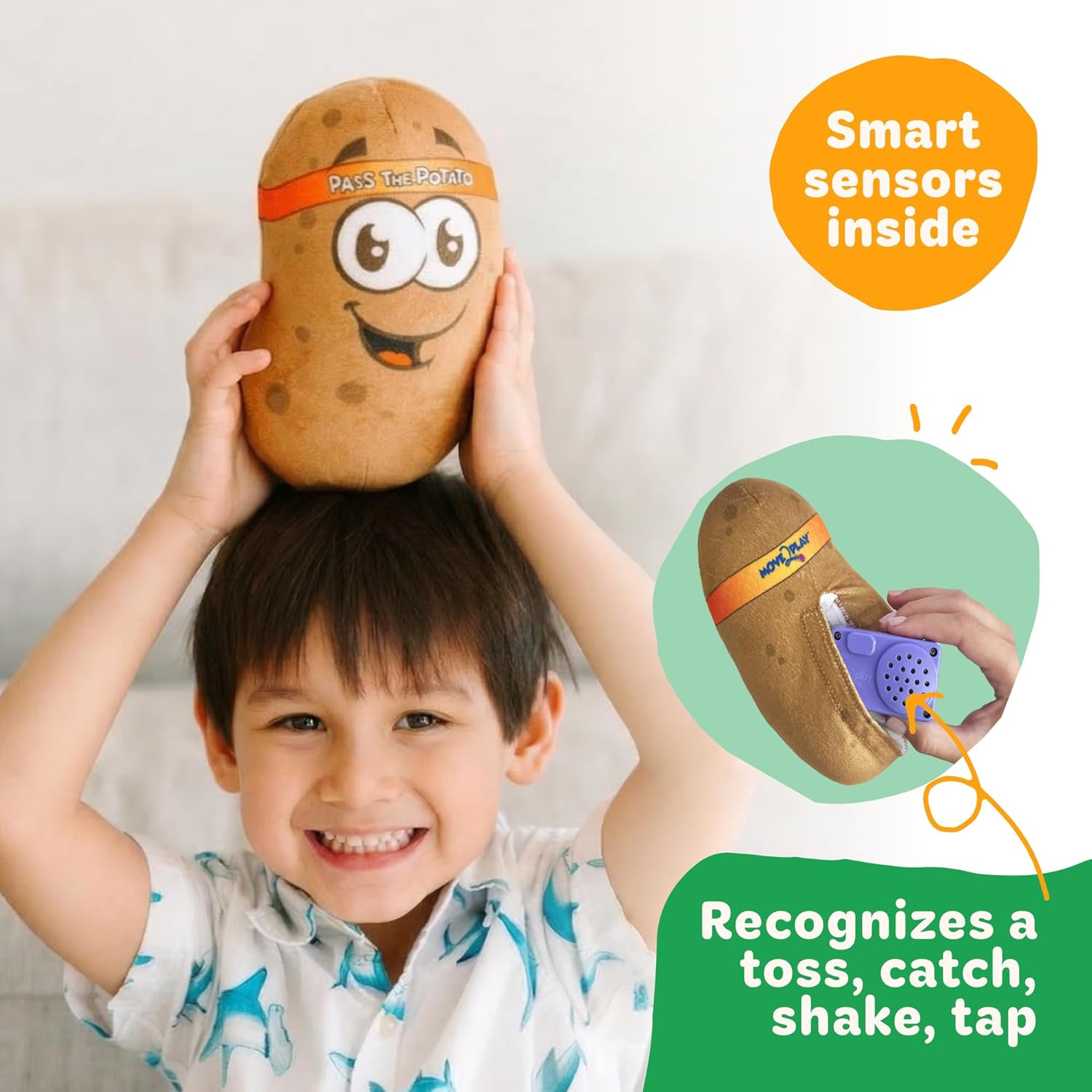 Move2Play, Pass The Potato | Hilariously Wild & Fun Kids Game | Easter Gift for Kids | Easter Basket Stuffer | Indoor/Outdoor Toy for Toddlers & Kids Ages 3-8+ | Summer & Camping Fun - Image 5
