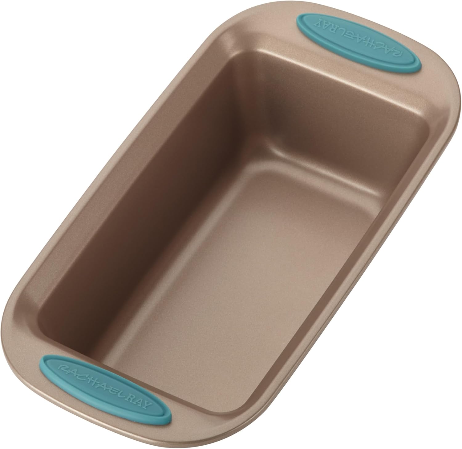 Rachael Ray 47578 Cucina Nonstick Bakeware Set with Grips Includes Nonstick Bread Pan, Baking Sheet, Cookie Sheet, Baking Pans, Cake Pan and Muffin Pan - 10 Piece, Latte Brown with Agave Blue Grips - Image 13