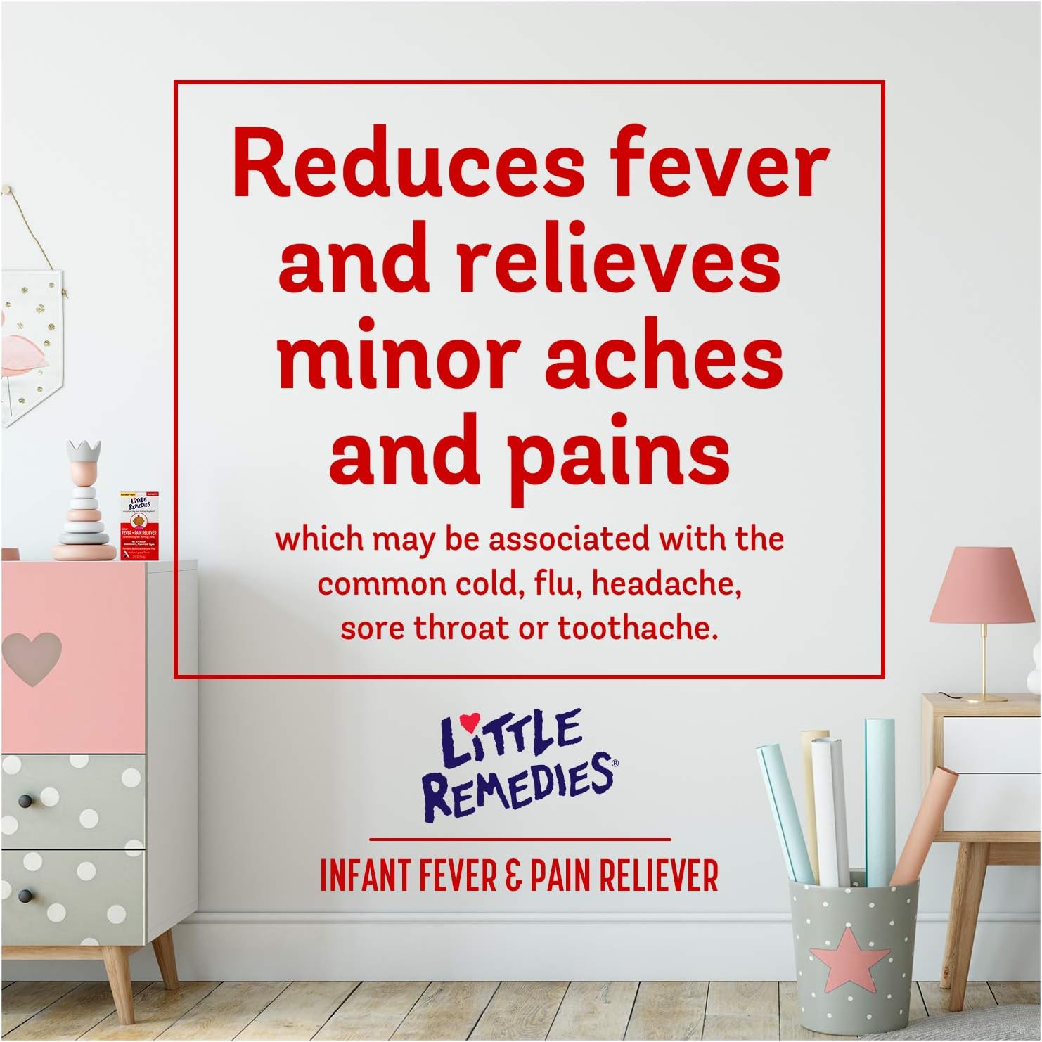 Little Remedies Infant Fever & Pain Reliever with Acetaminophen, Baby Medicine with No Artificial Sweeteners, Flavors or Dyes, Natural Berry Flavor, 2 Fl Oz - Image 4