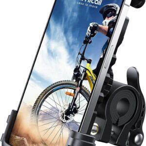 Lamicall Bike Phone Holder, Motorcycle Mount – Motorcycle Phone Holder, Handlebar Cell Phone Clamp, E-Bike Scooter Phone Clip for iPhone 17 Air Pro Max, 16 15 Plus, S20, 4.7 to 6.8″ Smartphones