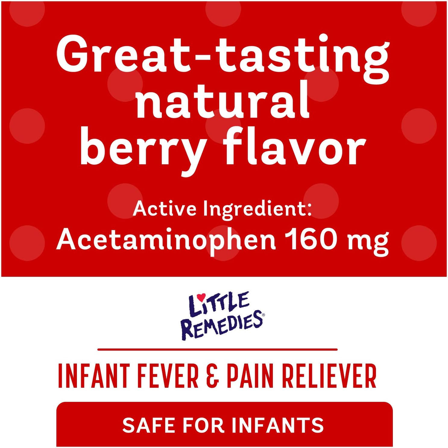 Little Remedies Infant Fever & Pain Reliever with Acetaminophen, Baby Medicine with No Artificial Sweeteners, Flavors or Dyes, Natural Berry Flavor, 2 Fl Oz - Image 2