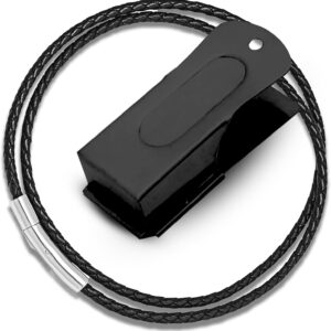 Metal Clickers for Dog Training – Black Dog Clicker for Training with Loud Crisp Sound for Behaviour Reward – Brass Style with Magnetic Clasp and Velvet Pouch – 1 Unit Pet Clicker