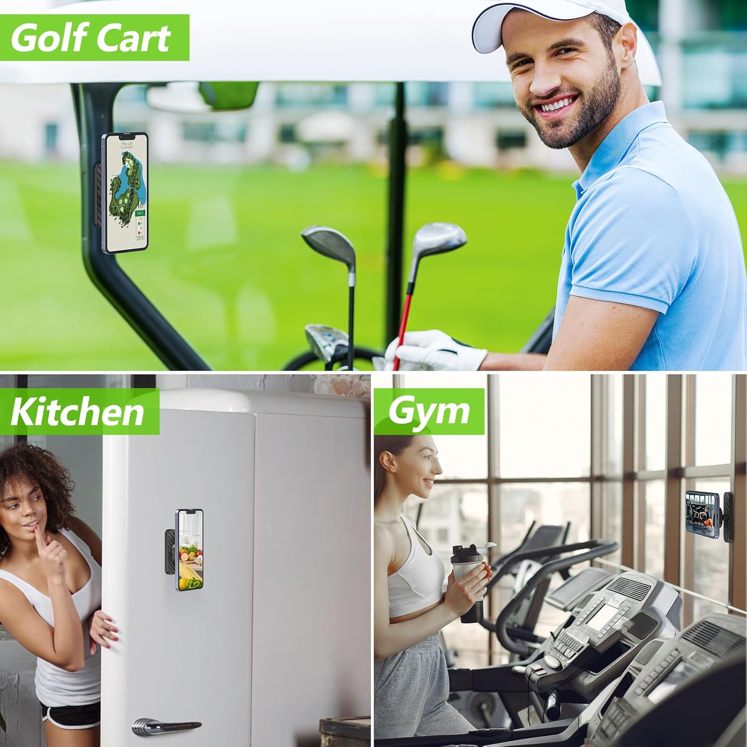 Magnetic Golf Cart Phone Holder Compatible with MagSafe iPhone and Android Fits EZGO, Club Car, Yamaha, Icon, Golf Cart Accessories Valentines Day Gifts for Him Men Women Golfers - Image 6
