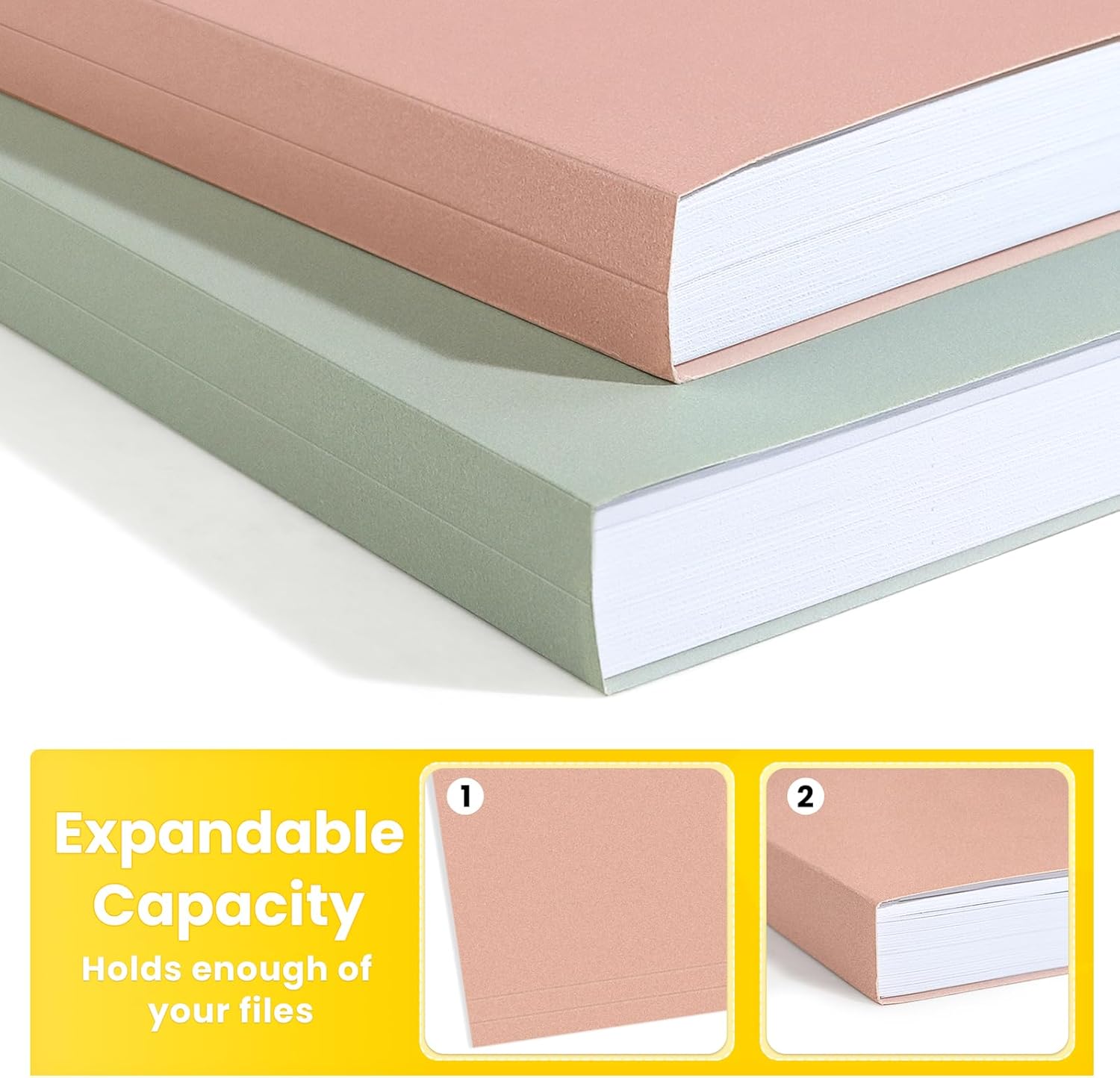 SUNEE File Folders, 30 Pack Manilla Folders 8.5 x 11, Colored File Folders Home Office School Supplies for Documents Files Paper,6 Pastel Colors - Image 5