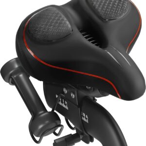 Oversized Bike Seat for Peloton Bike & Bike+, Comfort Seat Cushion Compatible with Peloton, Road or Exercise Bikes, Bicycle Wide Saddle Replacement for Men & Women, Accessories for Peloton