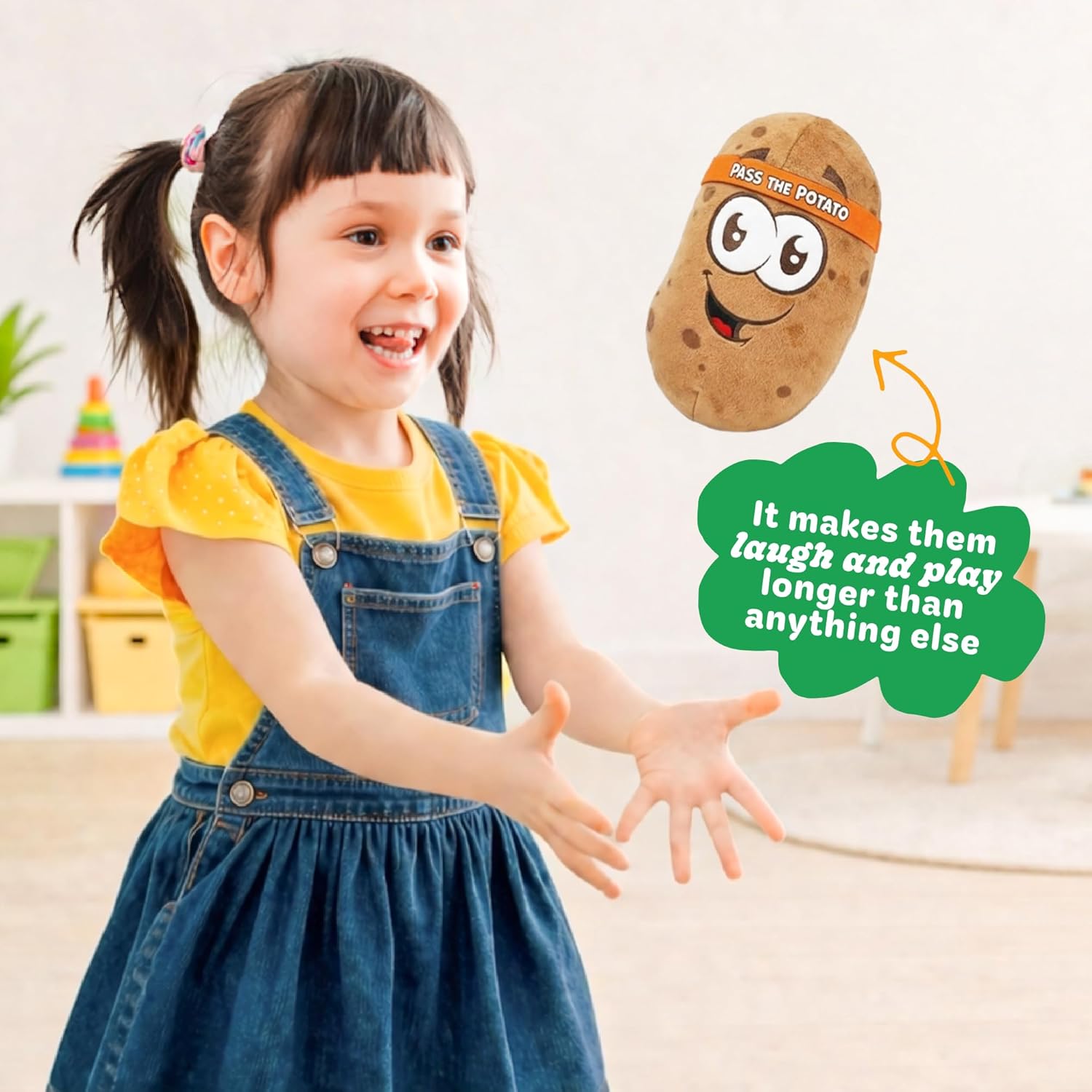 Move2Play, Pass The Potato | Hilariously Wild & Fun Kids Game | Easter Gift for Kids | Easter Basket Stuffer | Indoor/Outdoor Toy for Toddlers & Kids Ages 3-8+ | Summer & Camping Fun - Image 4