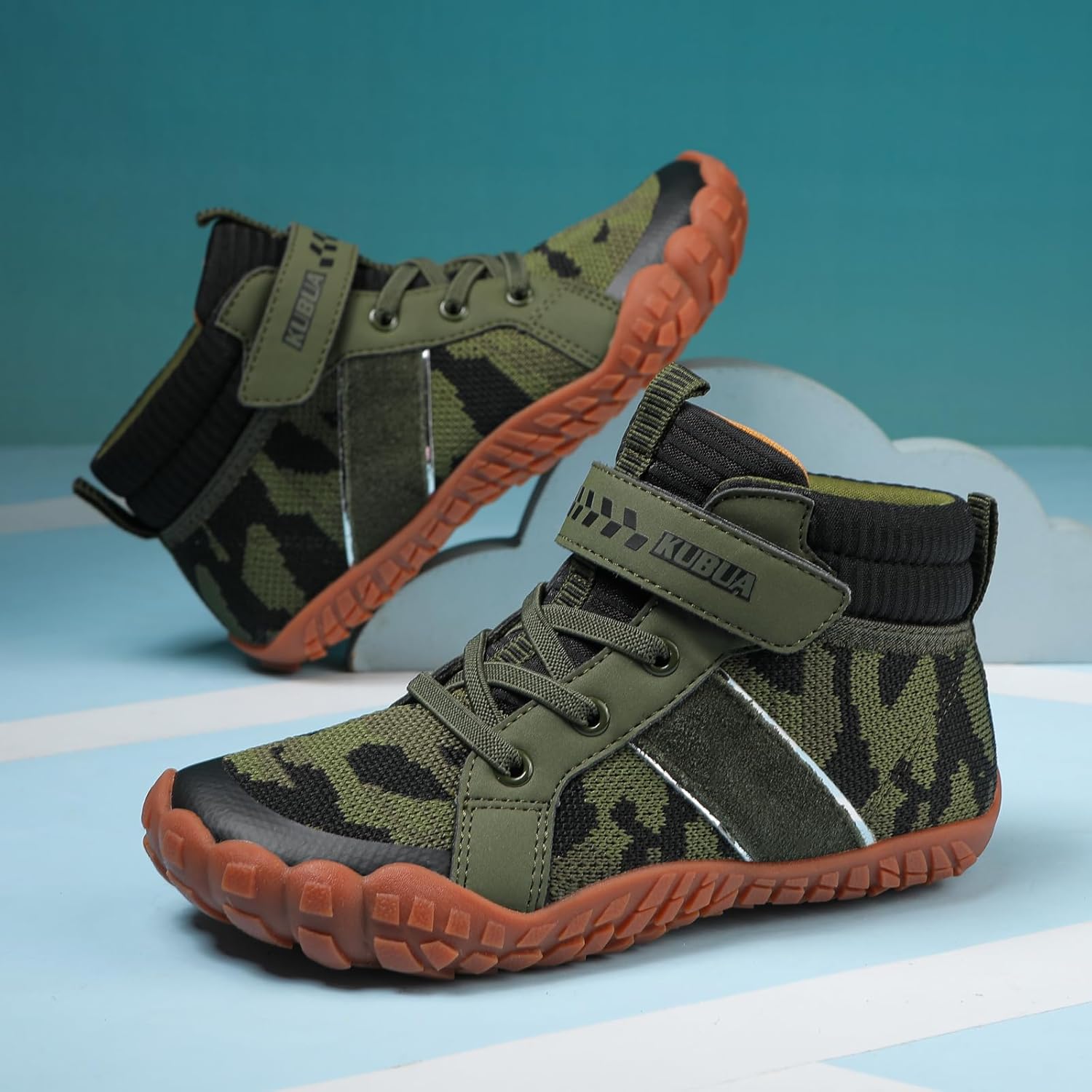 KUBUA Kids High Top Barefoot Shoes Boys Girls Minimalist Sneakers Lightweight Comfort Zero Drop Shoes Little Big Kid - Image 3