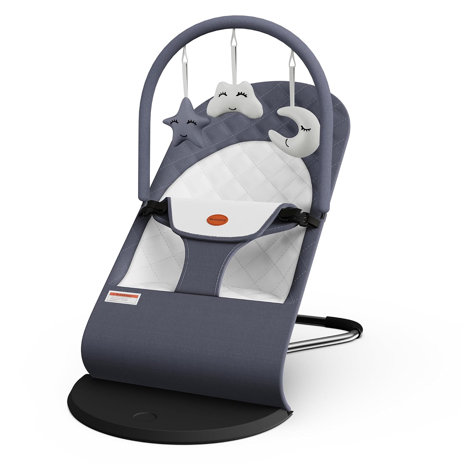 Portable Baby Bouncer Seat for Infants, 0-18 Months, 3 Modes of Use with Rocker & Stationary Options, Ergonomic Infant Chair with Hanging Toys – Grey Portable Baby Bouncer Seat for Infants, 0-18 Months, 3 Modes of Use with Rocker & Stationary Options, Ergonomic Infant Chair with Hanging Toys – Grey