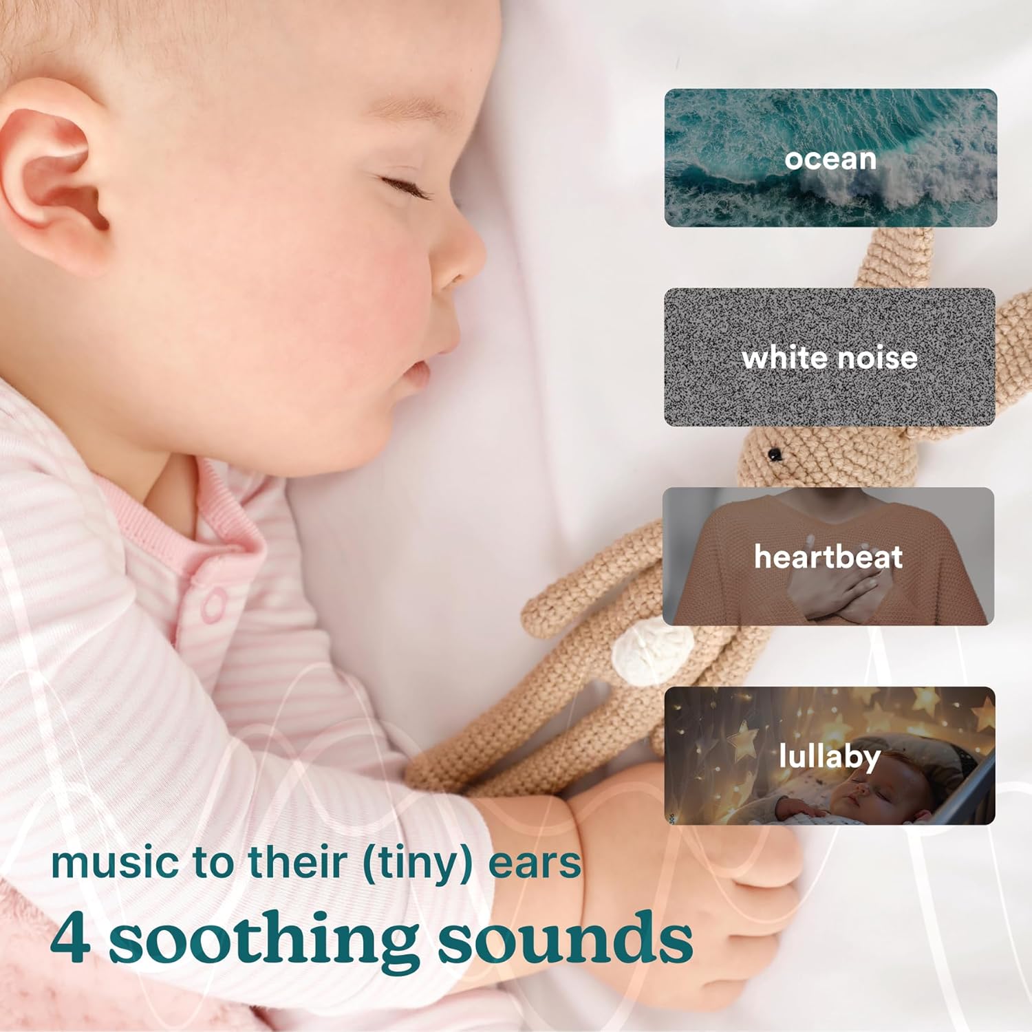 MyBaby Sound Machine, White Noise for Baby, Travel, Nursery and On The Go, 4 Soothing Sounds, Integrated Clip, Small and Lightweight, Great for Registry Gift - Image 7