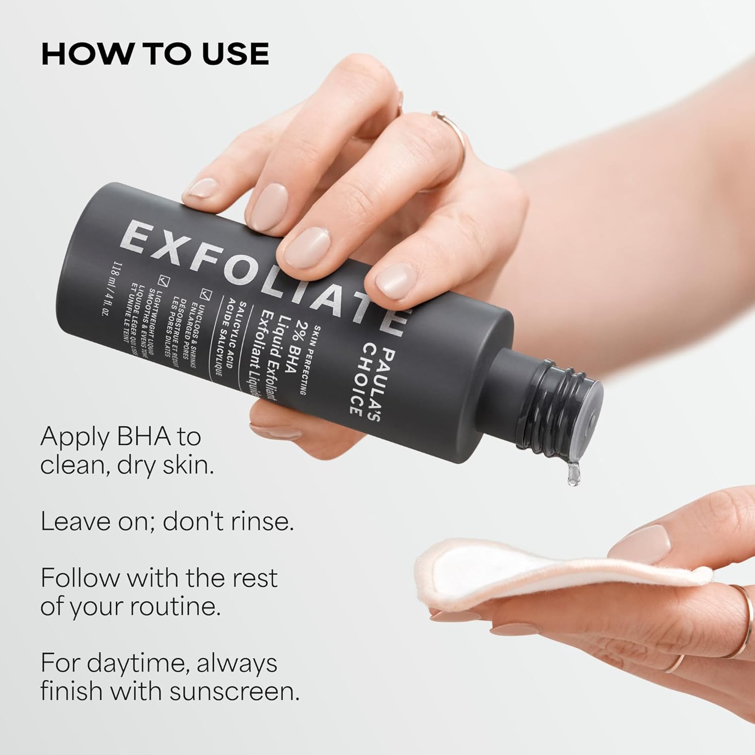 Paula's Choice SKIN PERFECTING 2% BHA Liquid Exfoliant with Salicylic Acid, Facial Polish for Pores, Wrinkles & Fine Lines, Suitable for Blackhead-Prone Skin, Fragrance-Free - Image 7