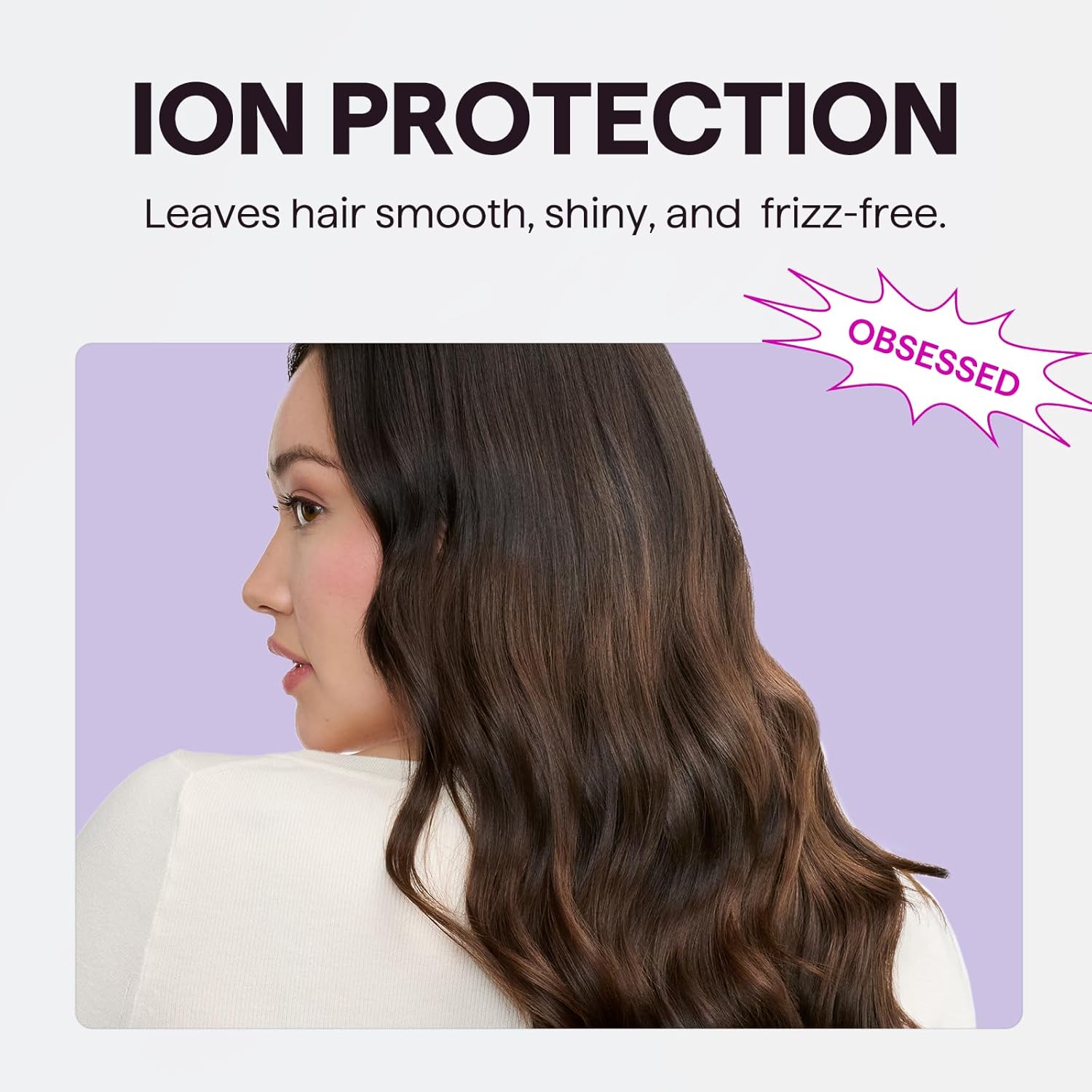 Wavytalk Hair Dryer with Diffuser, Blown Away Ionic Hair Dryer for Curly Hair with Comb, 1875W Fast Drying Blow Dryer with Ceramic Technology, 3 Attachments for All Hair Types, Light and Quiet, Black - Image 5