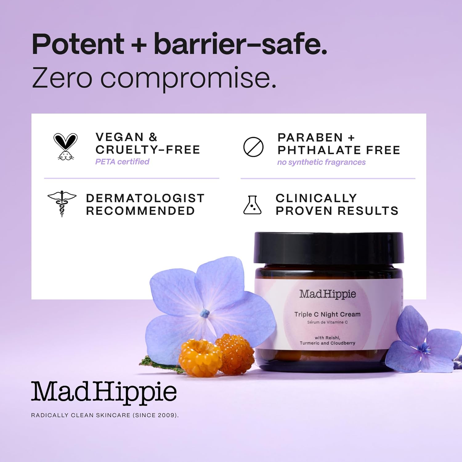 Mad Hippie Triple C Night Cream – Face Moisturizer, Skin-Brightening, Anti-Aging Skin Care with 3 Forms of Vitamin C, 2.1 Oz - Image 7