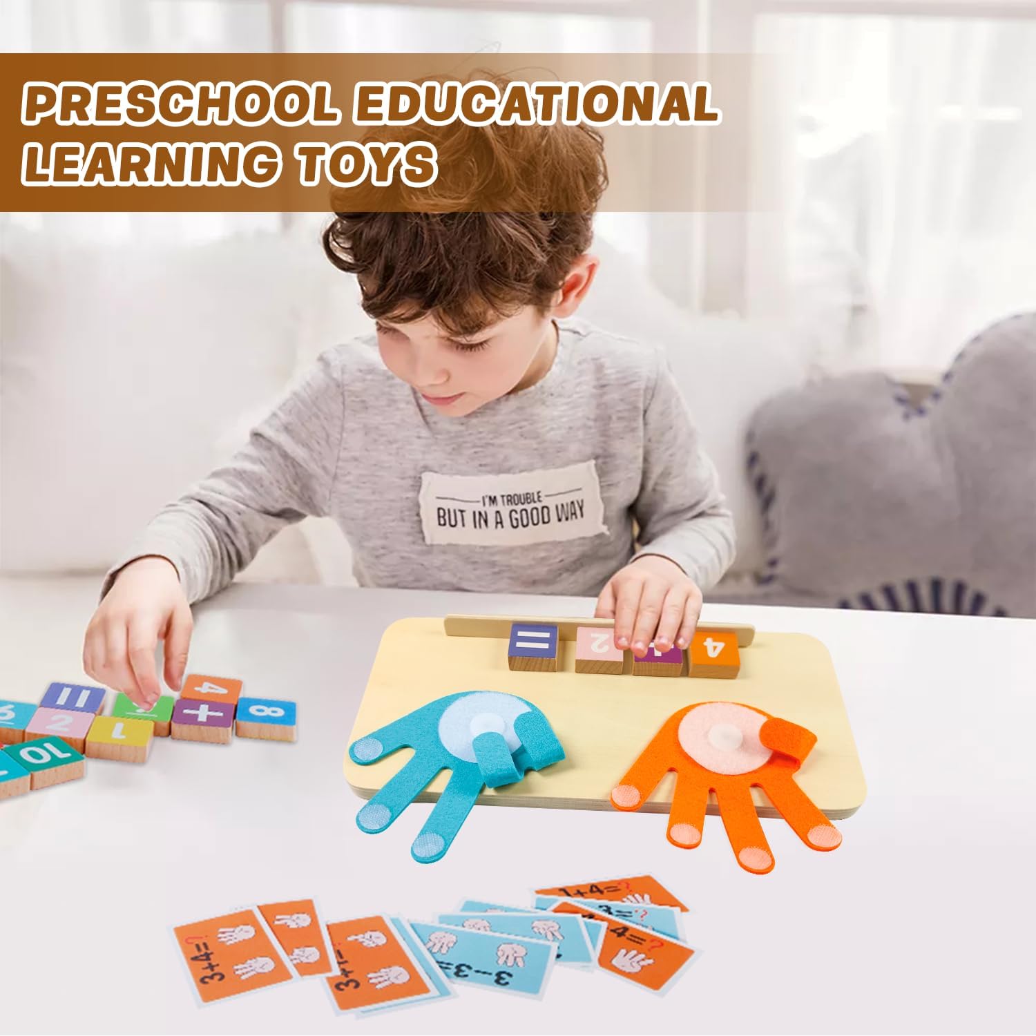 Preschool Learning Toys for Toddlers 3+ Years, Educational Number Counting Blocks for Kids, Homeschool Supplies for Math Manipulates, Finger Counting Math Toy, Montessori Toys for Kids Age 3+ - Image 6