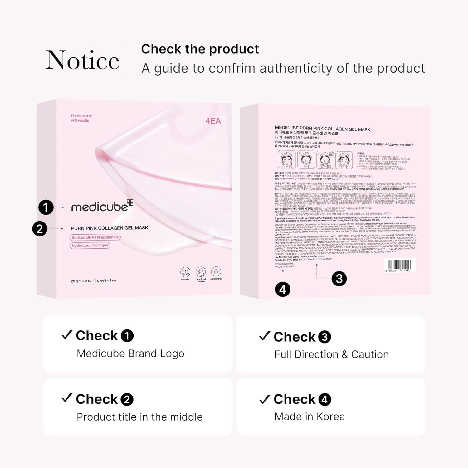 medicube Jelly Gel Mask with Salmon DNA PDRN Pink Collagen | Overnight Face Mask for Glass Glow Skin | Elasticity, Hydrating, Firming and Moisturizing | Korean Skincare, 28g x 4ea - Image 2