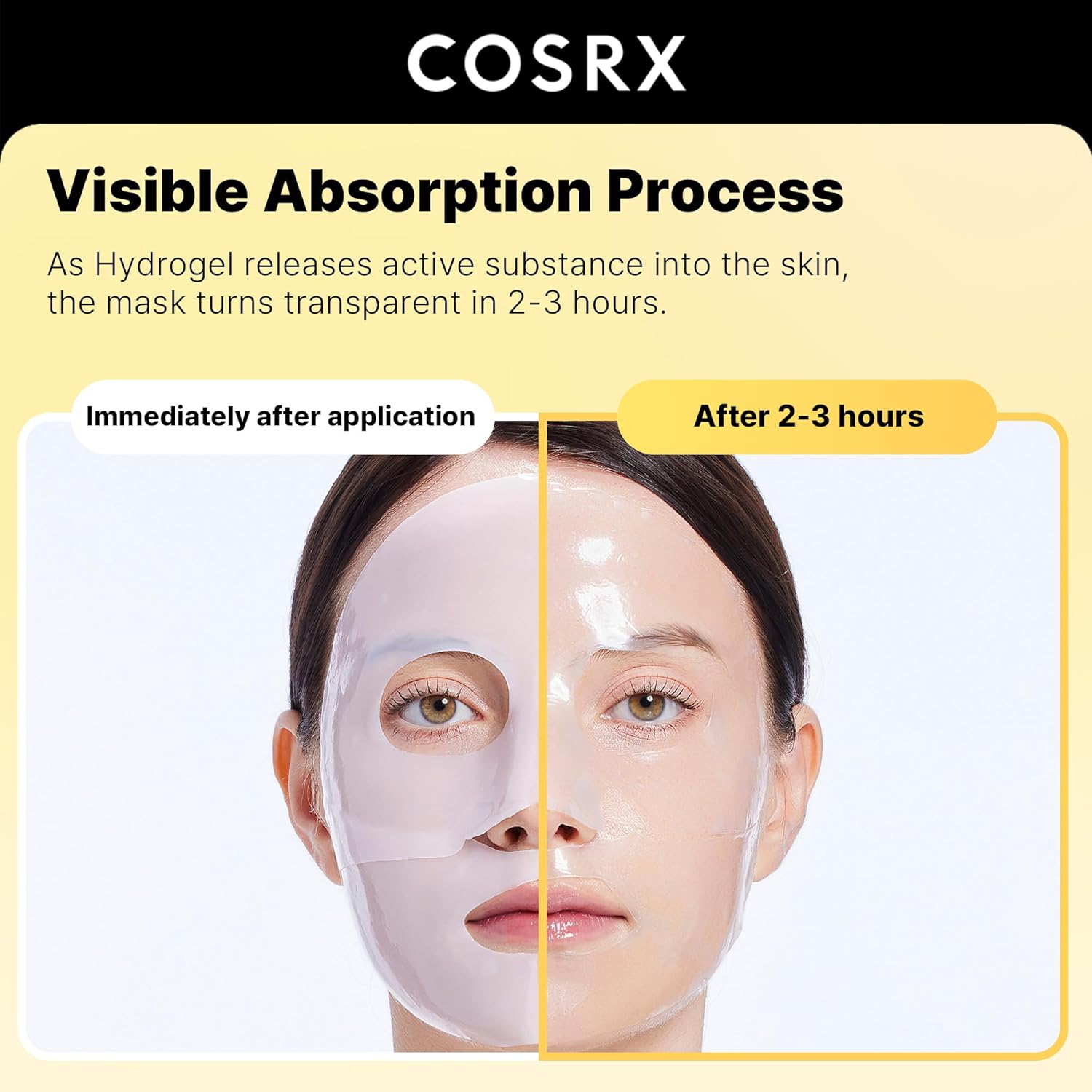COSRX Advanced Snail Mucin Glass Glow Hydrogel Face Masks Skincare 3 EA, Collagen Face Mask, Travel Essentials, Overnight Face Mask, Korean Skin Care - Image 3