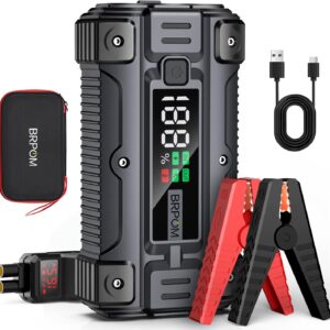 Car Jump Starter, 8000A Peak 26800mAh (Up to All Gas or 10.0L Diesel Engine, 50 Times) 12V Auto Booster Battery Charger Jump Box with Quick Charger Smart Jump Cables with LED Screen