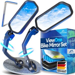Nextcover® Bike Mirror Handlebar Mount (Set) – HD Glass | Secure & Shake-Free Bicycle Rear View Mirror for EBikes, Mountain Bikes & Scooters – Wide Angle Safety, Bicycle Mirrors