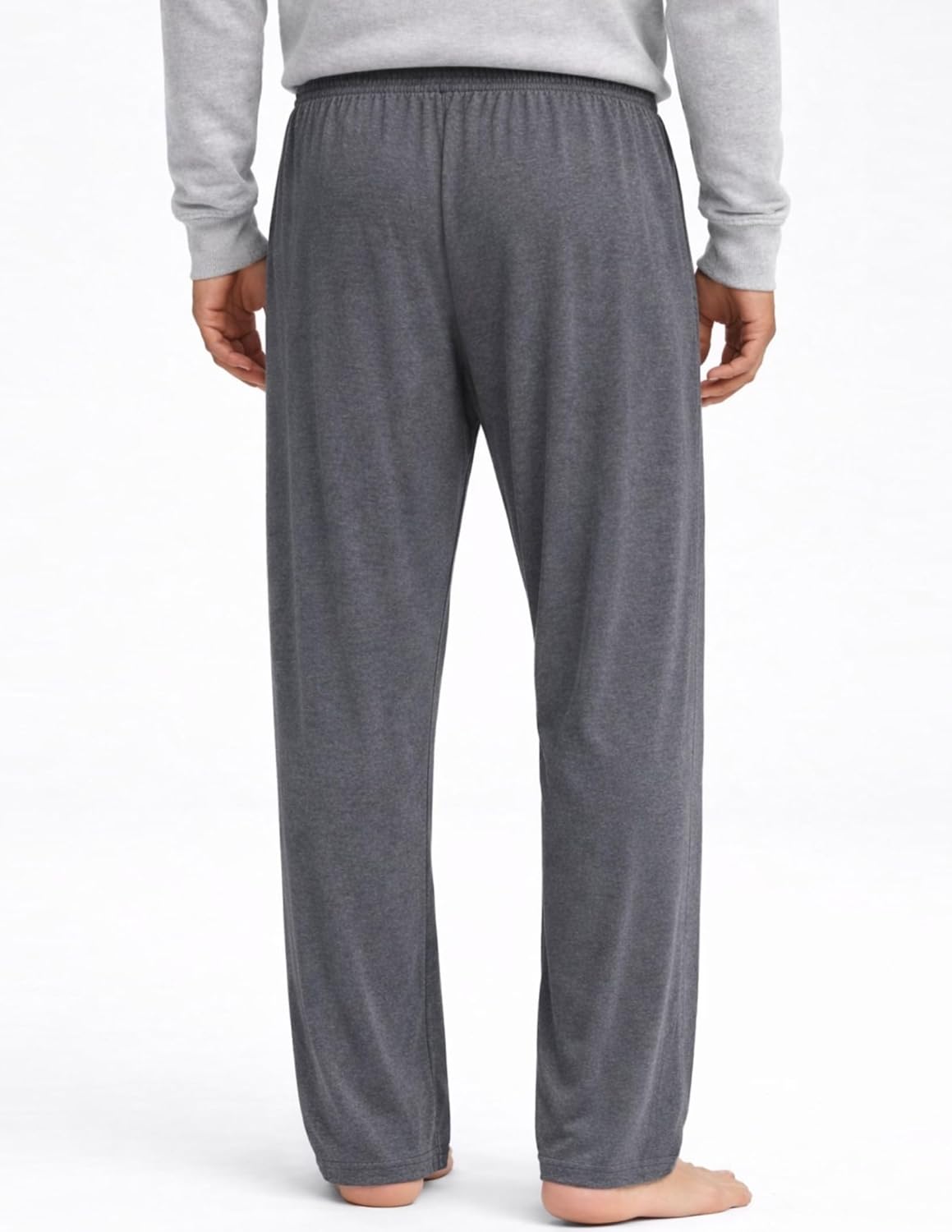 Men's Lightweight Pajama Pants with Pockets and Fly Opening, Soft Comfy Lounge Sleep Pants 27" Inseam - Image 4