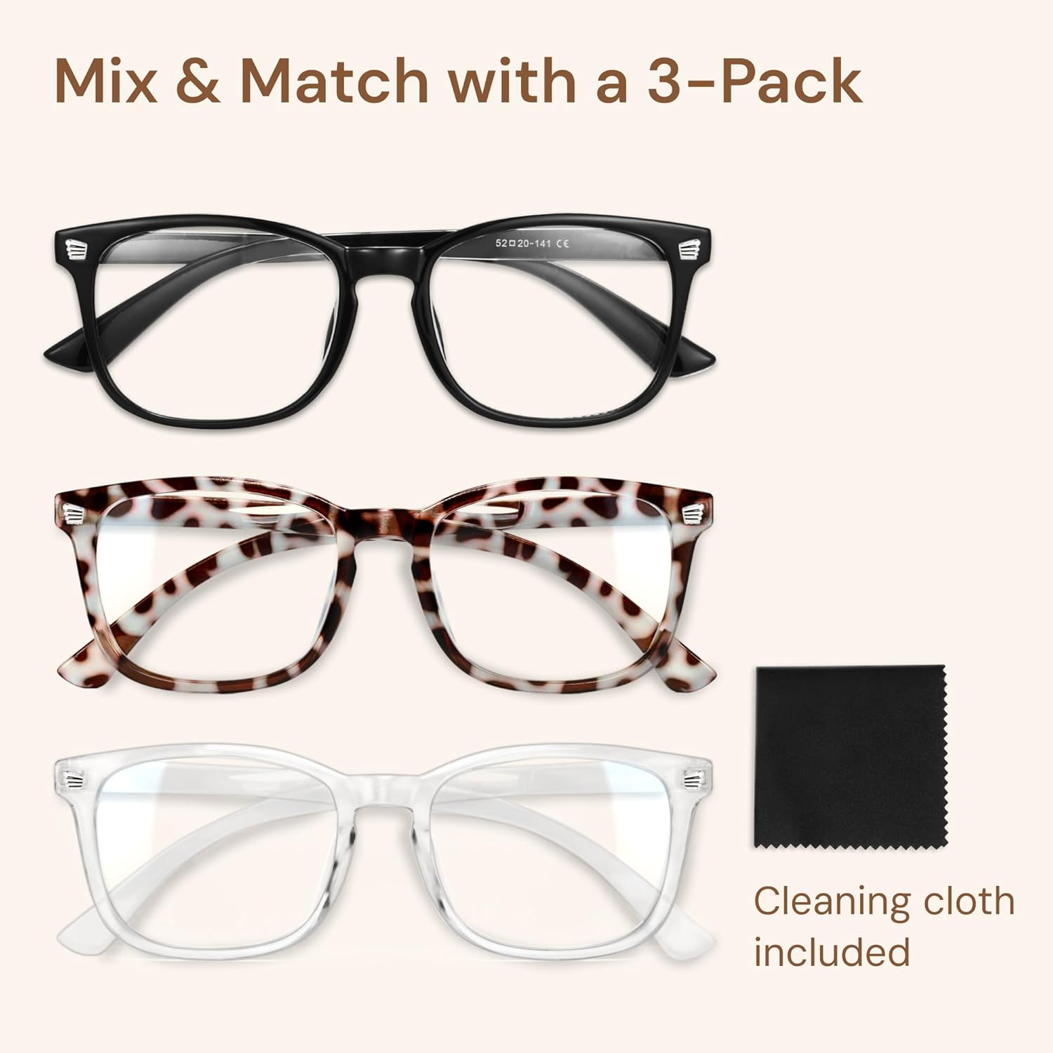 Gaoye Stylish Eyewear Frame Accessories - Blue Light Glasses for Woman - Computer Glasses for Blue Light Blocking - Image 7