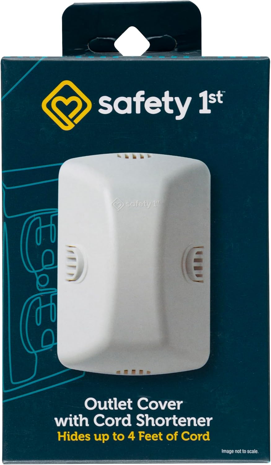 Safety 1st Outlet Cover with Cord Shortener for Baby Proofing Safety 1st Outlet Cover with Cord Shortener for Baby Proofing