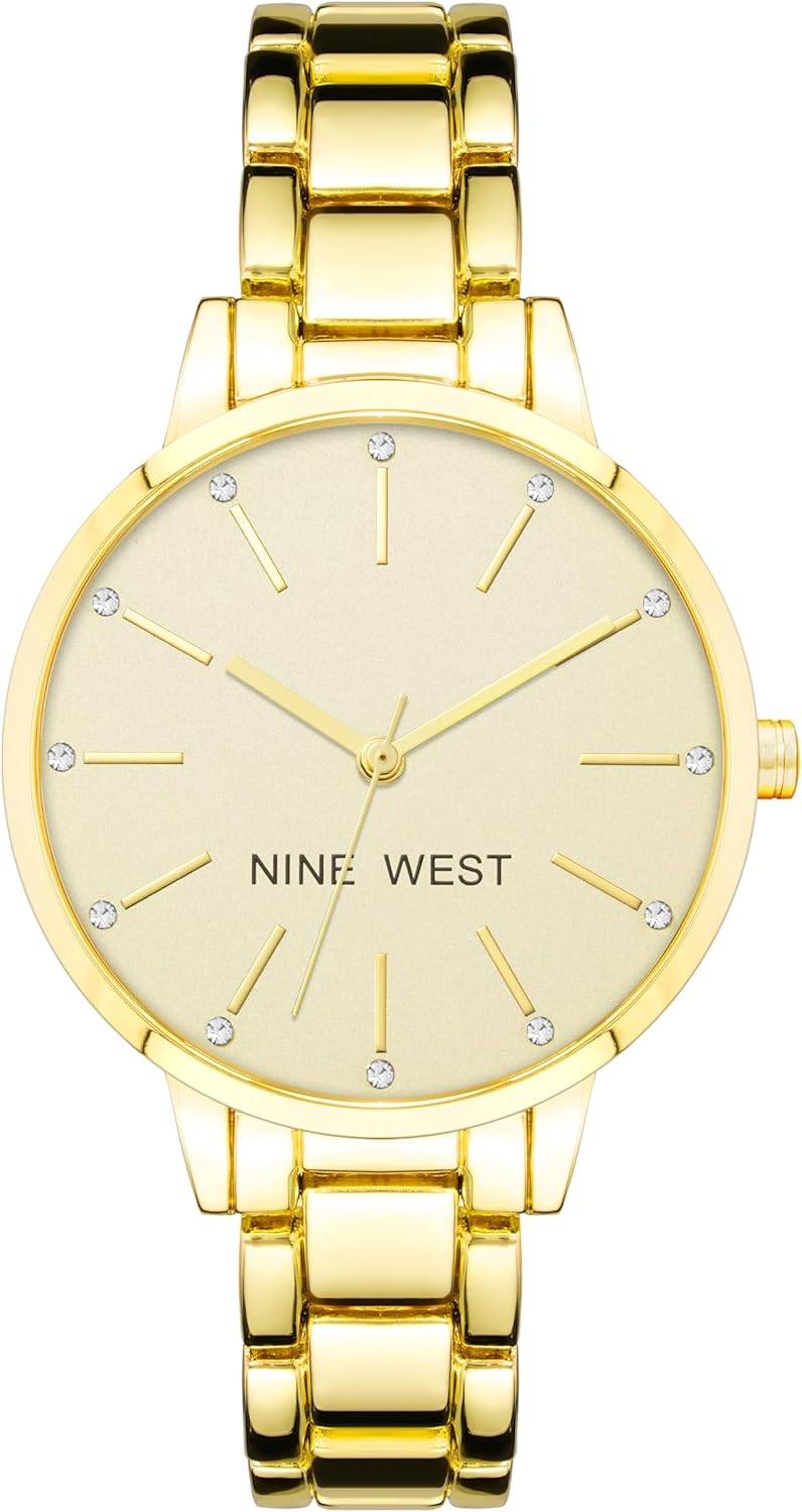 Nine West Women’s Crystal Accented Bracelet Watch Nine West Women’s Crystal Accented Bracelet Watch