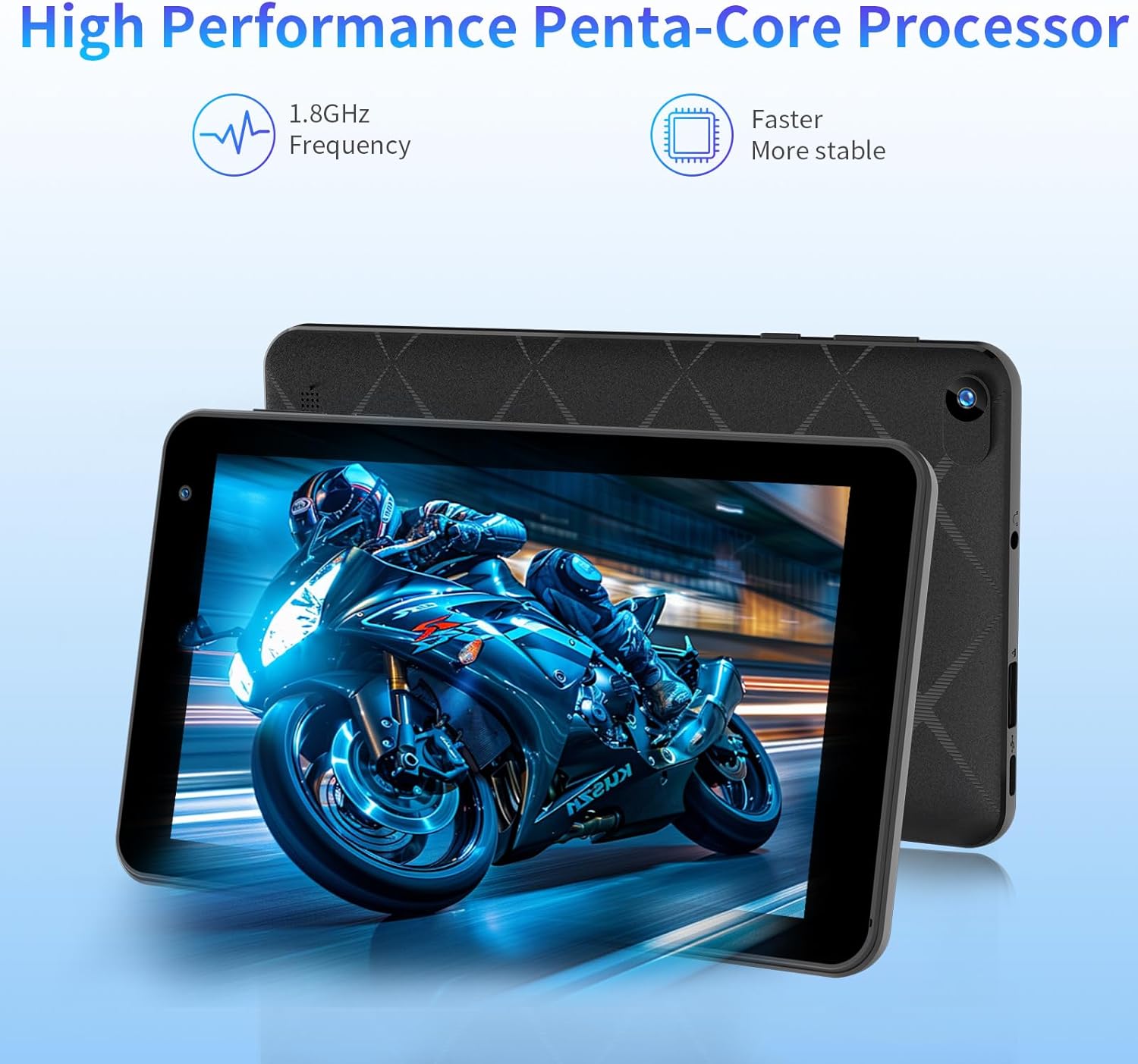 VASOUN Android 15 Tablet 7 inch 2025, 8GB(3GB+5GB Expand) RAM 32GB ROM, 5-Core Processor, Ultra-Portable, 5G WiFi 6, 3500mAh Battery, Kids & Travel Tablet with Case - Image 6