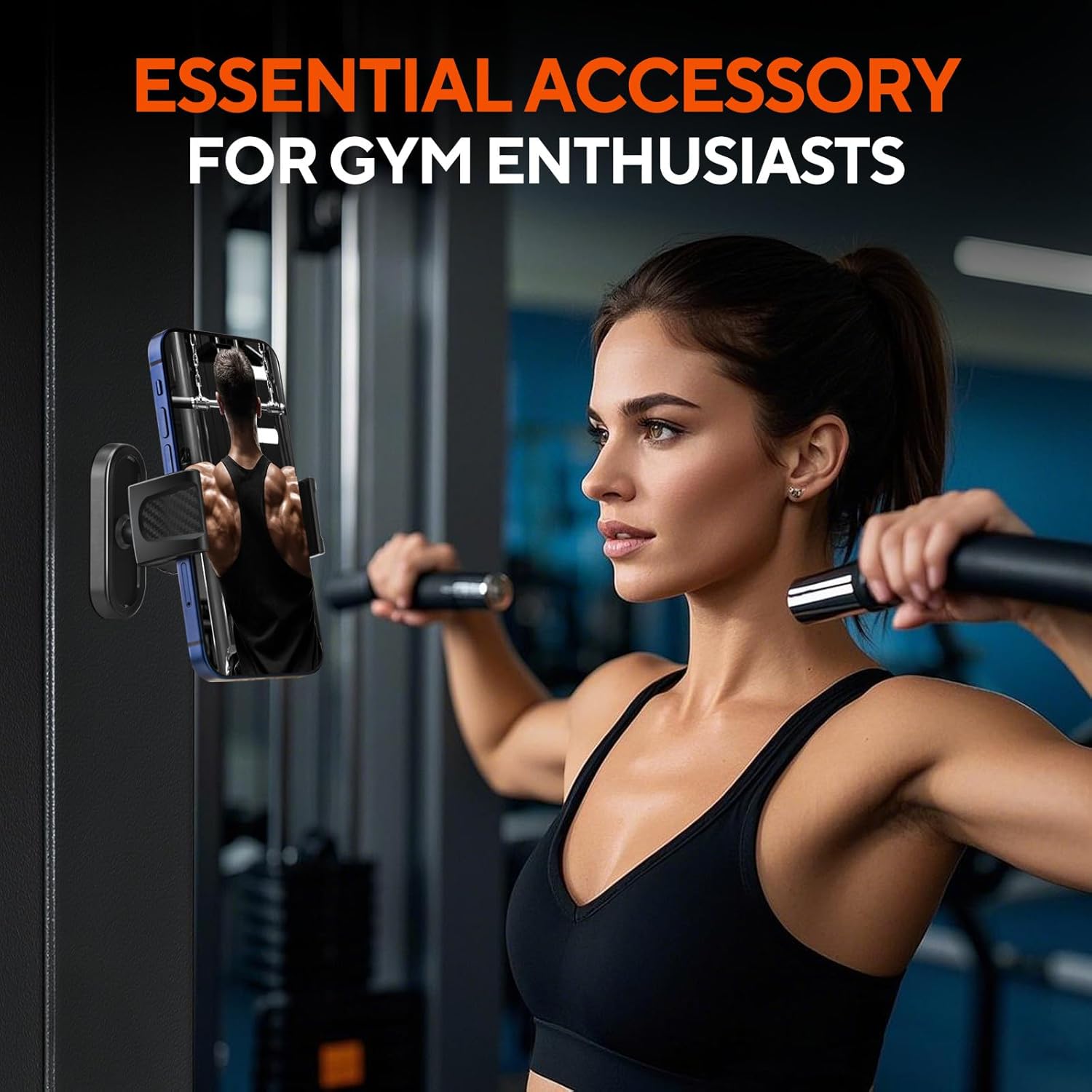 Magnetic Phone Holder for Gym, 360° Adjustable Strong Magnet Base Mount, Universal Magnetic Phone Mount for Workout Recording on All Smartphones - Image 6