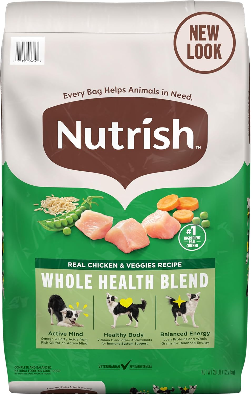 Nutrish Real Chicken & Veggies Recipe Whole Health Blend Dry Dog Food, 28 lb. Bag, Packaging May Vary (Rachael Ray) Nutrish Real Chicken & Veggies Recipe Whole Health Blend Dry Dog Food, 28 lb. Bag, Packaging May Vary (Rachael Ray)