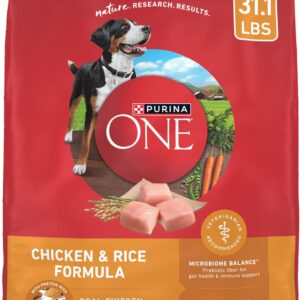 Purina ONE Chicken and Rice Formula Dry Dog Food – 31.1 lb. Bag