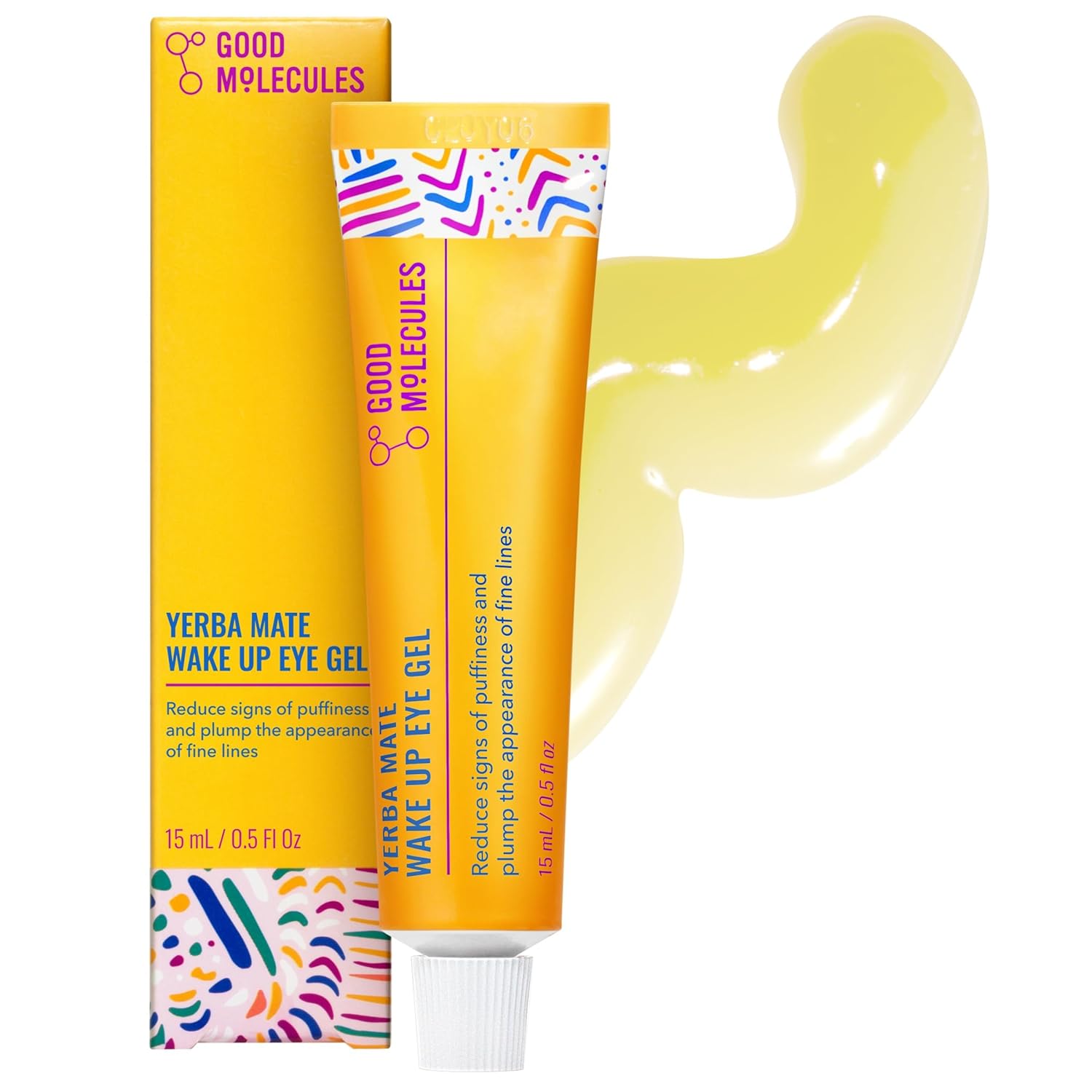 Good Molecules Yerba Mate Wake Up Eye Gel – Hydrating Under Eye Gel Cream with Hyaluronic Acid and Caffeine – Target Dark Circles and Puffiness – Skin Care for Face Good Molecules Yerba Mate Wake Up Eye Gel – Hydrating Under Eye Gel Cream with Hyaluronic Acid and Caffeine – Target Dark Circles and Puffiness – Skin Care for Face