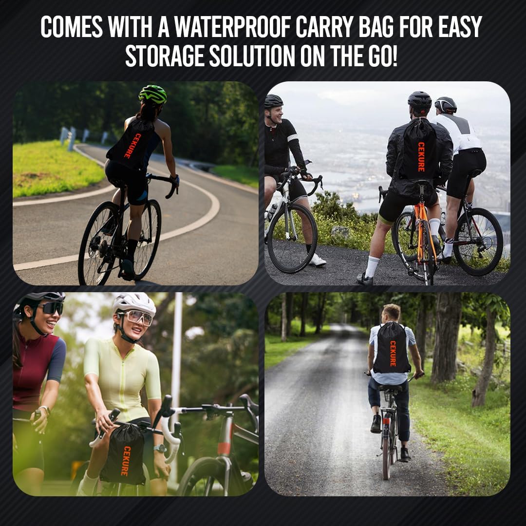 Bike Cover WaterProof Outdoor 210D, 1-2 Bikes Stationary - Heavy Duty Oxford Tear Resistant and Windproof Outdoor Storage Bicycle Cover, Bike Cover for Ebikes Comes with Carry Bag - Image 7