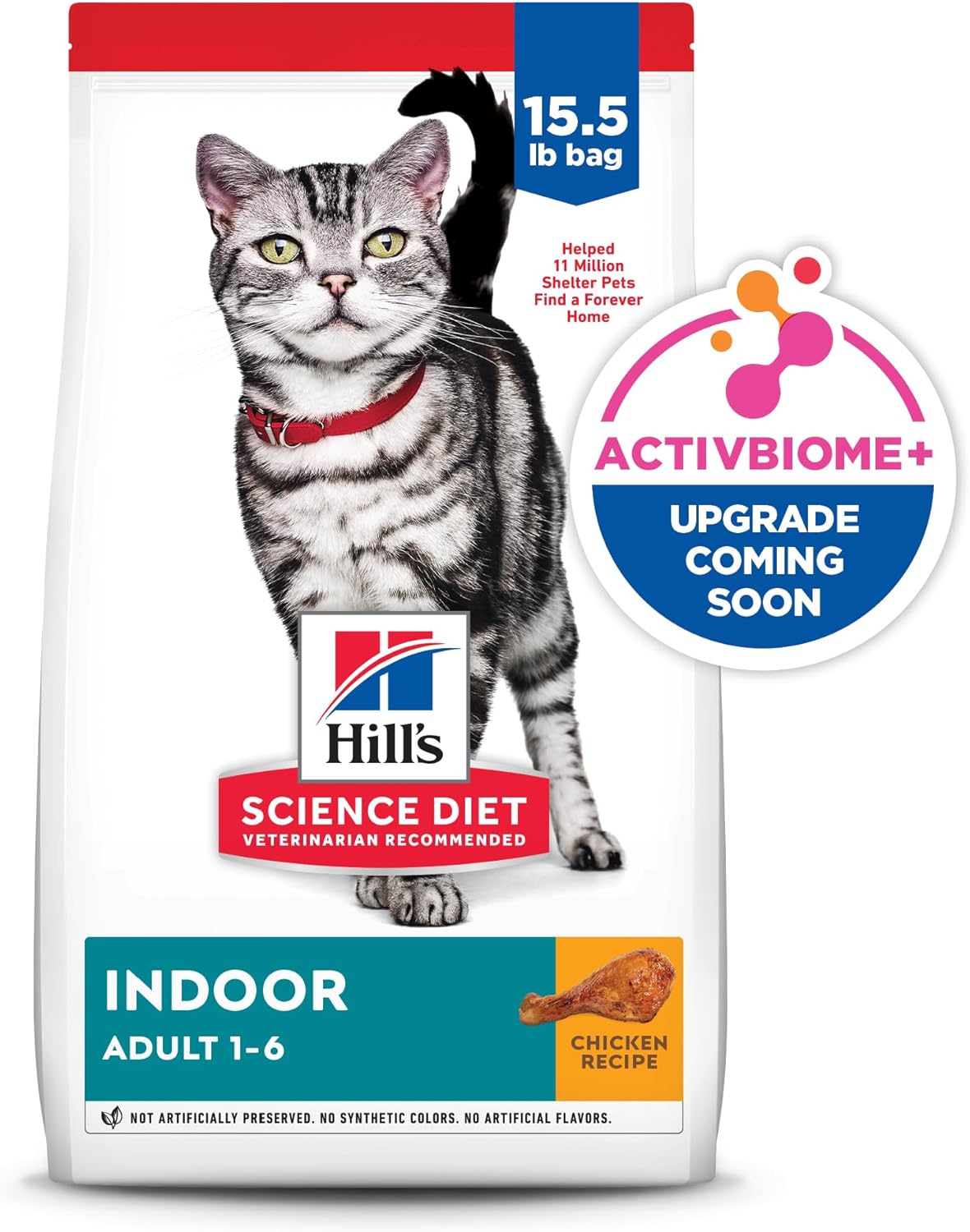 Hill's Science Diet Adult 1-6 Indoor Dry Cat Food, Chicken, 15.5 lb. Bag - Image 14
