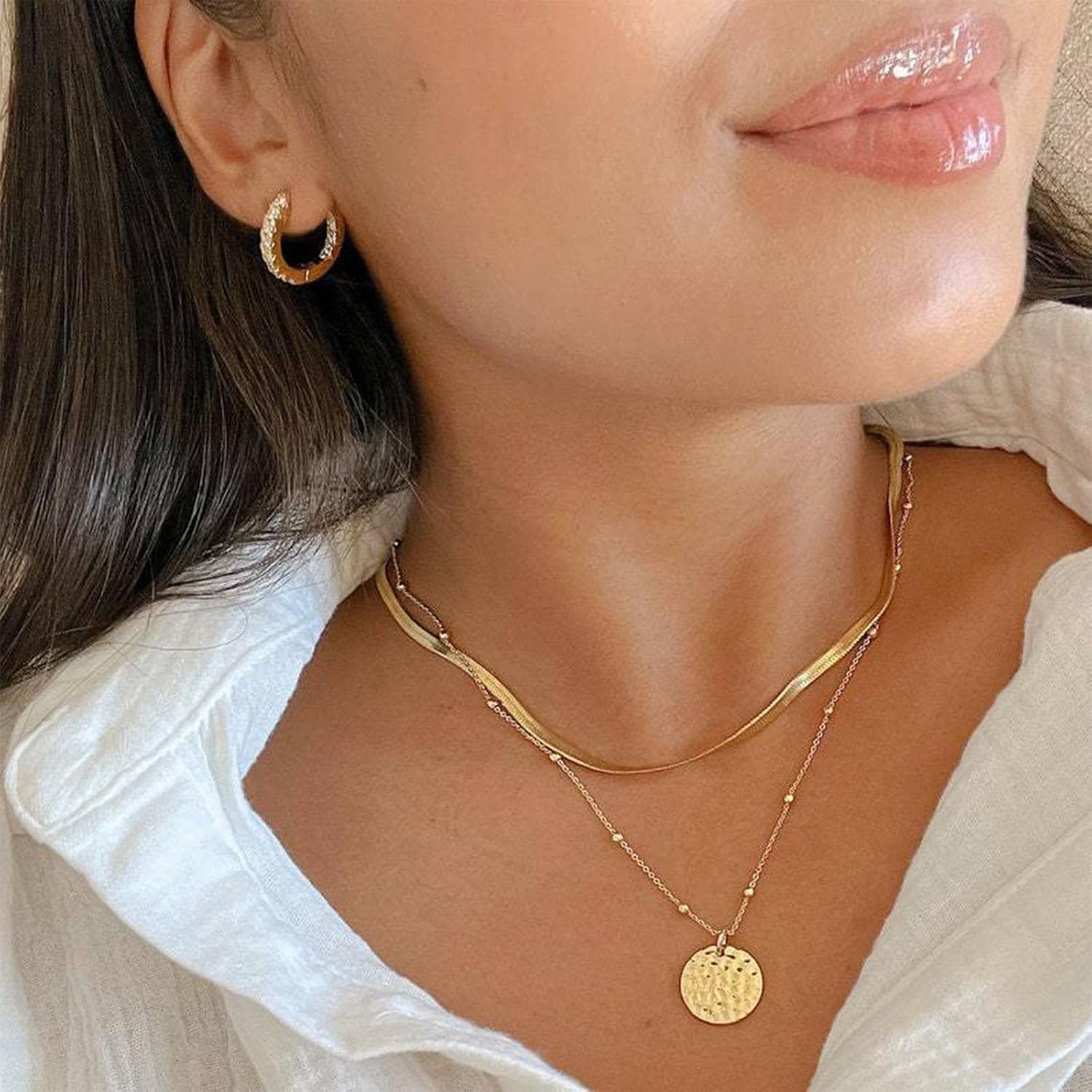 NEWITIN 69 Pieces Gold Jewelry Set for Women Fashion Costume Jewelry Gold Plated Necklace Bracelet Earrings Set for Women - Image 5