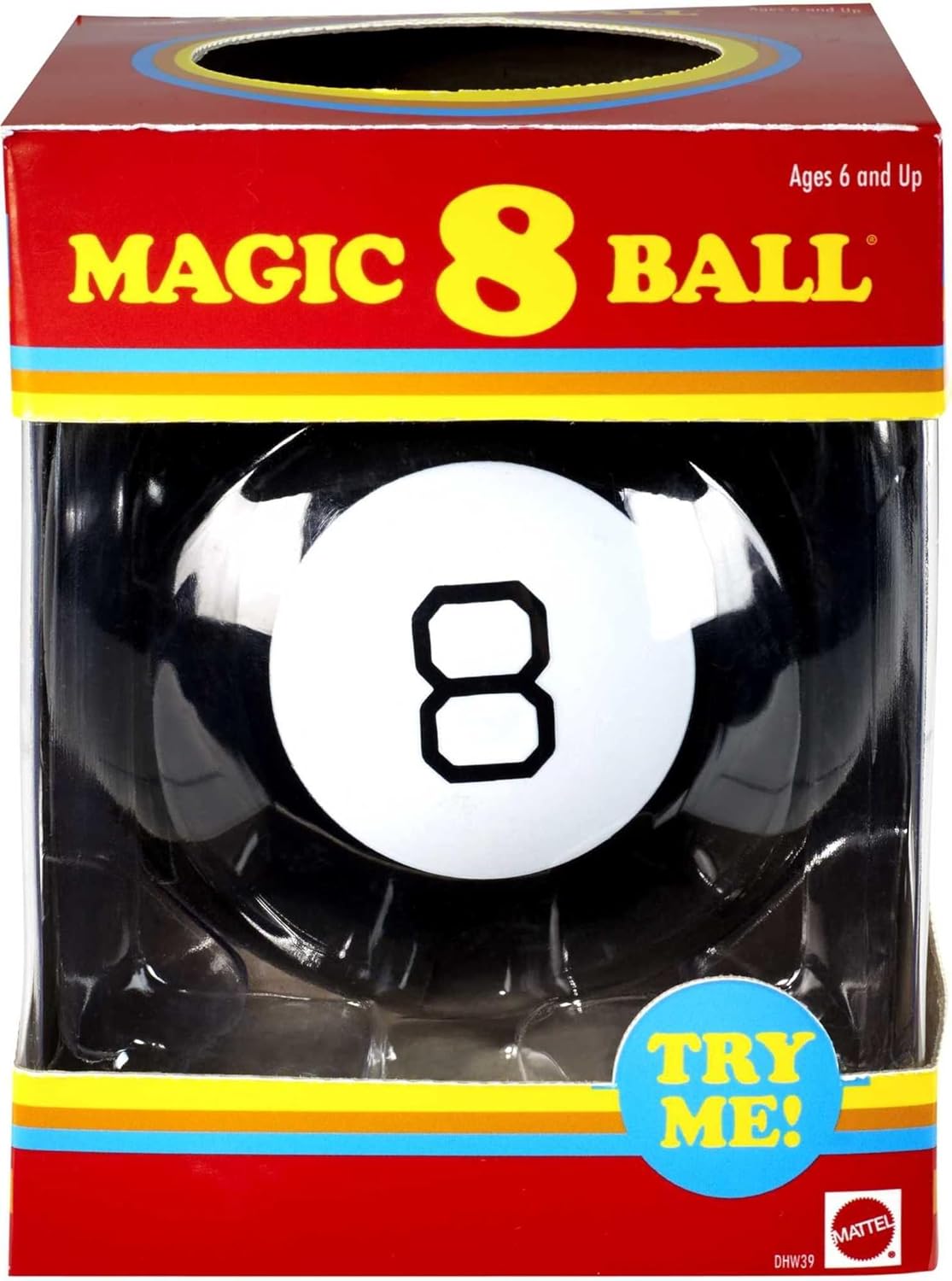 Mattel Games Magic 8 Ball Novelty Fortune-Telling Toy, Retro Look for Kids, Grown-Ups, Families, Parties & Travel (Amazon Exclusive) Mattel Games Magic 8 Ball Novelty Fortune-Telling Toy, Retro Look for Kids, Grown-Ups, Families, Parties & Travel (Amazon Exclusive)