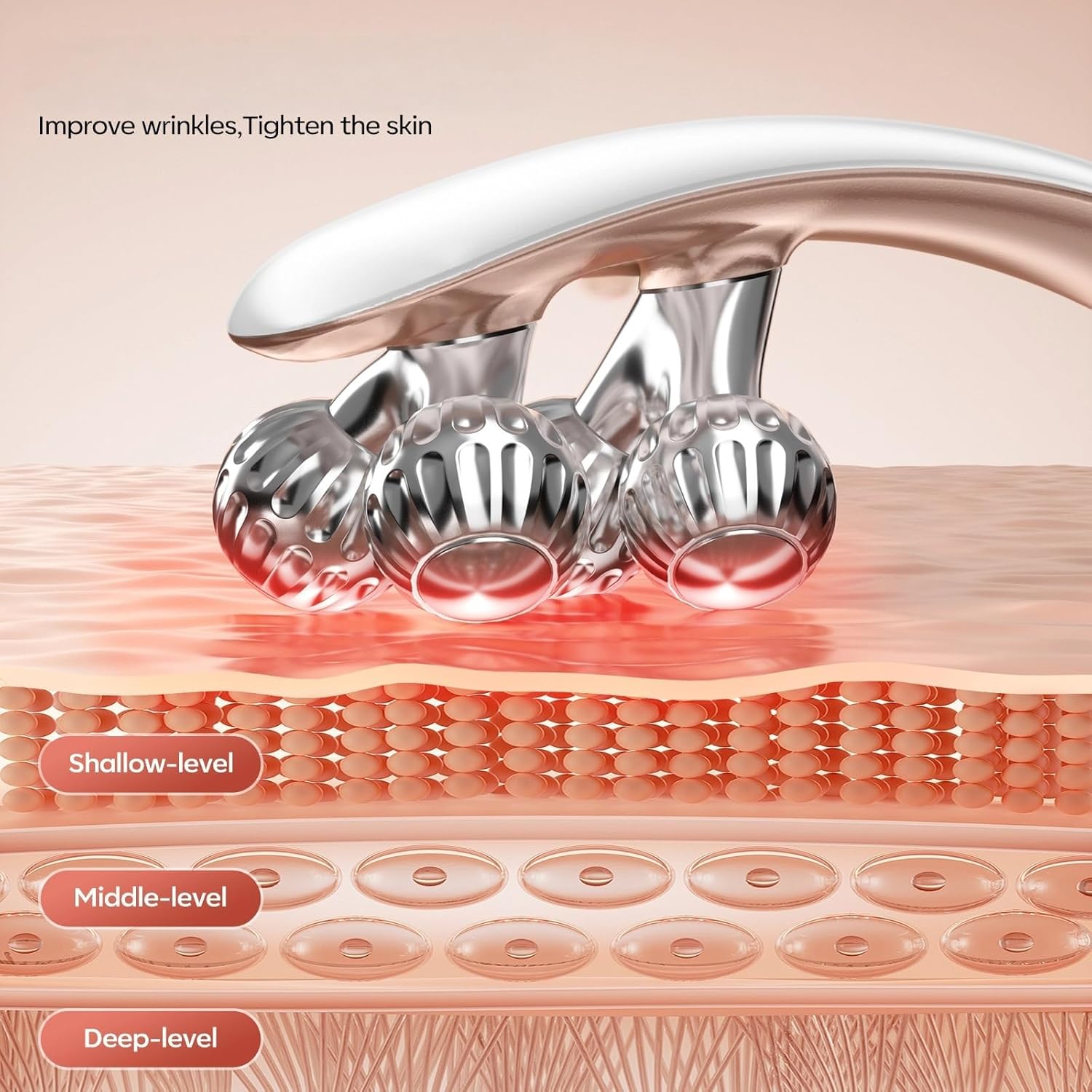 Doge&Vollar Facial Massager Face and Neck | Shaper & Slimmer for Women | Korean Skin Care | Lymphatic Contour Face Brush Face Roller Lymphatic Drainage | Rechargeable for Home & Travel Use - Image 6