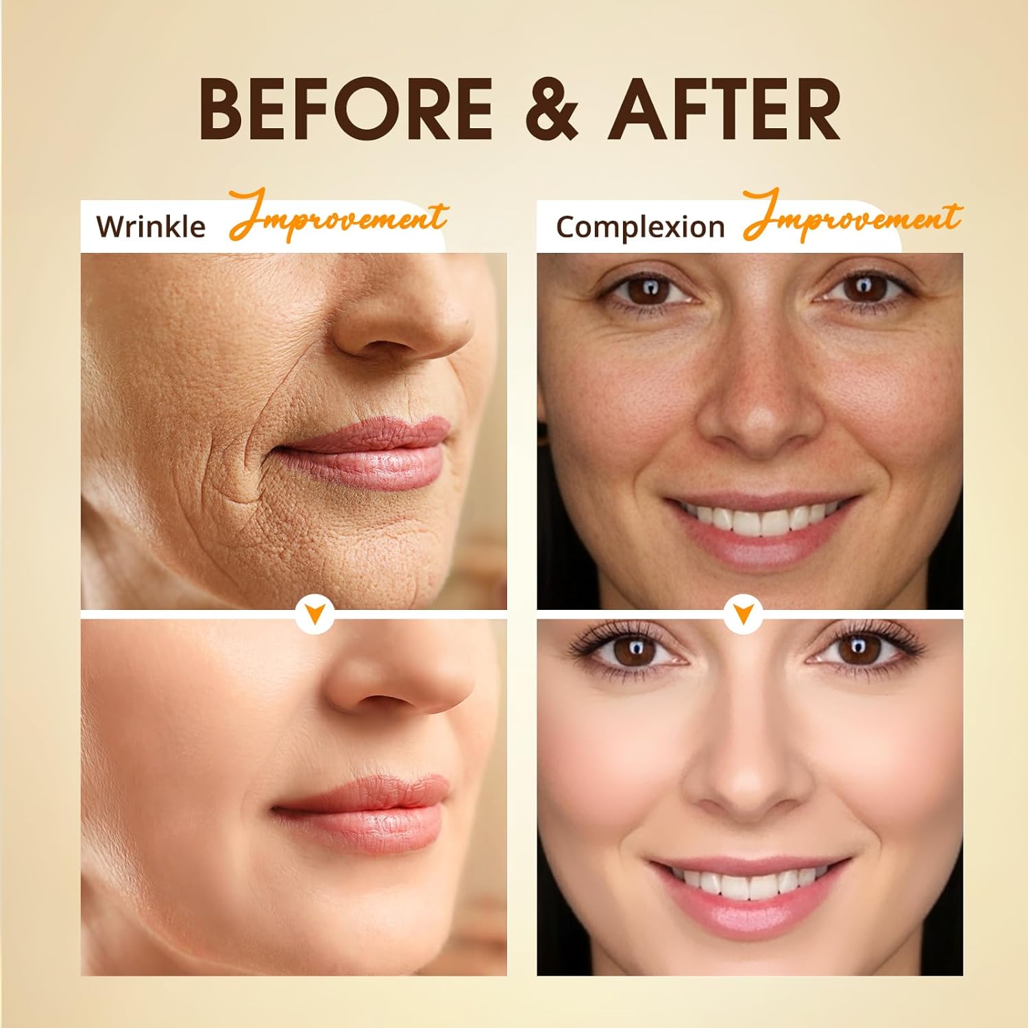 Retinol Collagen Serum for Face: Anti Aging &Anti Wrinkle Repair Peptide Serum with Hyaluronic Acid Boost Hydration-Day/Night Facial Firming Lifting Neck Plump Skin Care for Women/Men(1.70 Fl Oz) - Image 2