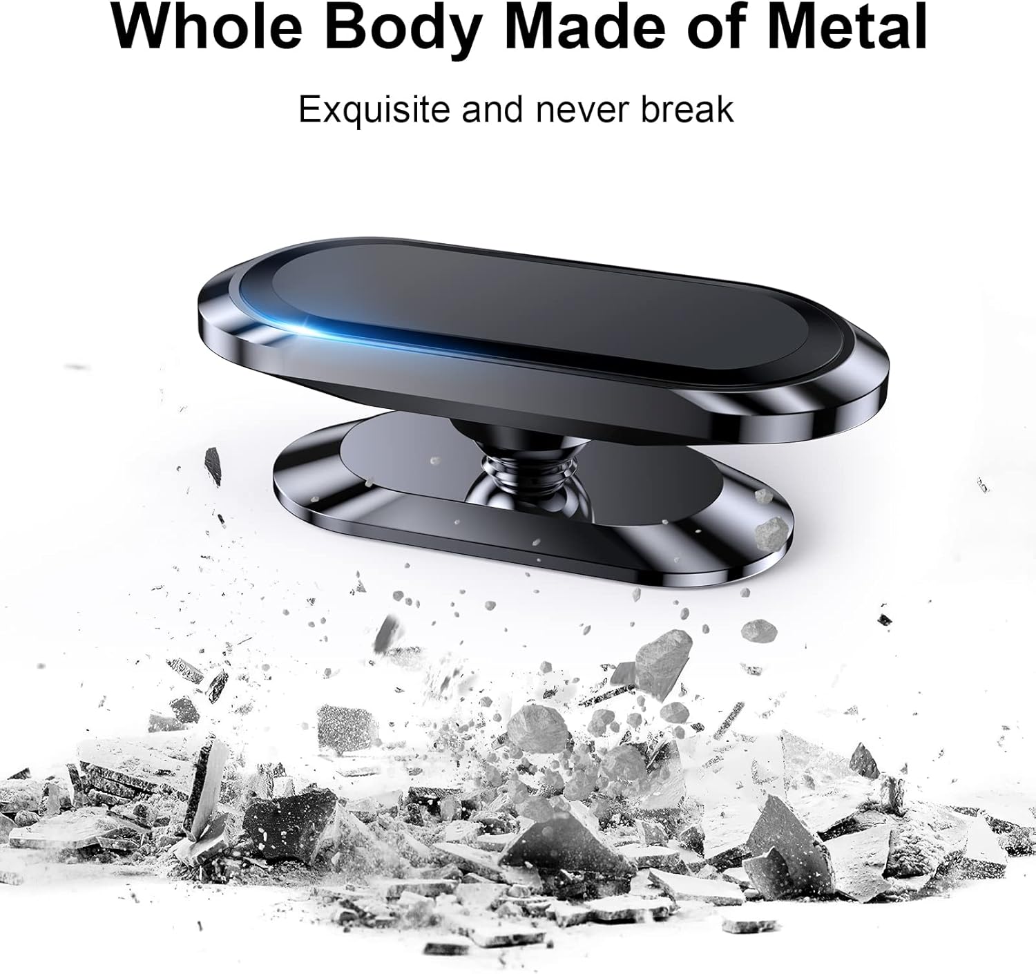 【2-Pack】 Magnetic Phone Holder for Car Dash【Strong Magnet】 Magnetic Car Phone Holder Mount 【4 Plate】 Phone Holders for Your Car Phone Mount for Car Dashboard Cell Phone Car Mount for iPhone Samsung - Image 3