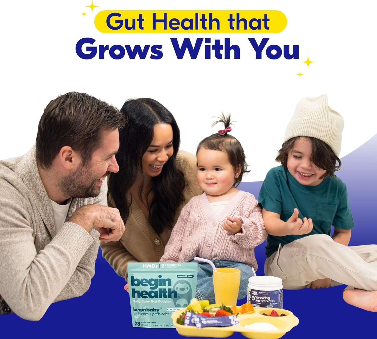 Begin Health Growing Up Prebiotics for Kids | Daily Prebiotic Fiber Supplement with 2'-FL HMO | Supports Regularity & Gut Health | Unflavored Powder | Ages 1+ | 56 Servings - Image 8