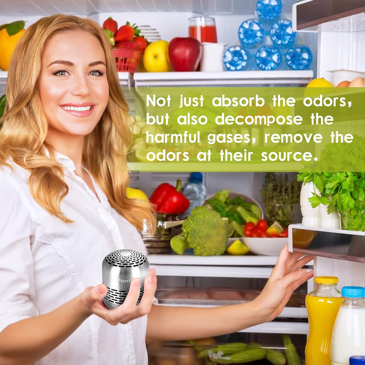 Purriko Refrigerator Deodorizer,Lasts up to 10 Years,Refrigerator Odor Eliminator,Fridge Deodorizer,More Effective Than Baking Soda Bamboo Air Purifying Bags - Image 2