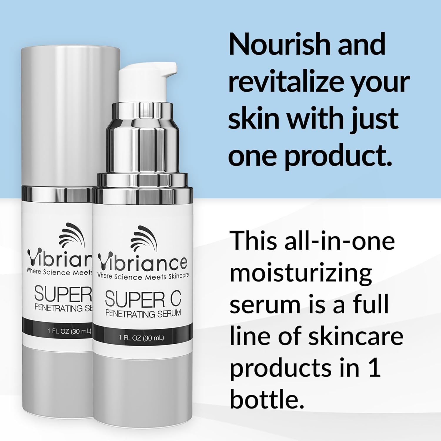 Vibriance Super C Serum for Mature Skin - All-in-One Vitamin Formula Hydrates, Firms, Lifts, Smooths, Targets Age Spots, Wrinkles, 1 fl oz - Image 2