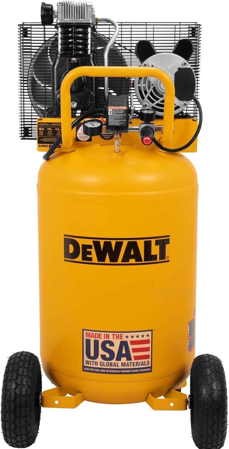DEWALT 30 Gallon Portable Air Compressor with Max 175 PSI Electric, Oil Lube, Vertical - Image 7
