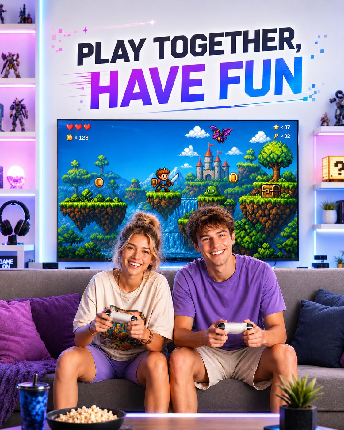 2026 Upgraded Retro Gaming Console, 4K HDMI Plug and Play TV Gaming System with 40000+ Built-in Video Games, 128GB TF Card, 23 Emulators, 2 Wireless Controllers for Family Entertainment - Image 6