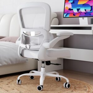 TRALT Office Chair – Ergonomic Desk Chair with Adjustable Lumbar Support, Mesh Computer Chair, Executive Chairs for Home Office Comfortable Lumbar Support (Cloud White)