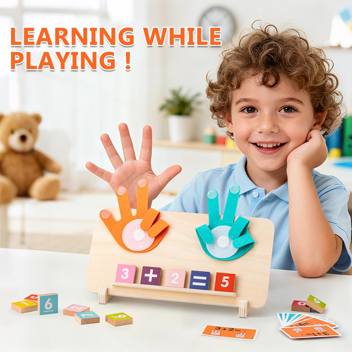 GUEETIC® Preschool Learning Toys for Toddlers 3-4, Educational Math manipulatives Number Counting Blocks for Kids, Montessori Toys for 3-5 Year Old Boys Girls Birthday Gifts - Image 7