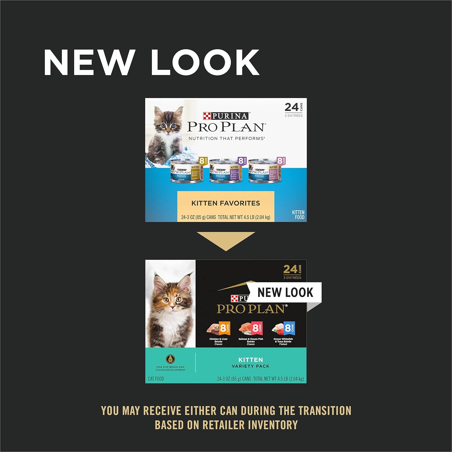 Purina Pro Plan High Protein Wet Kitten Food Variety Pack, DEVELOPMENT Kitten Favorites - (Pack of 24) 3 oz. Cans - Image 2