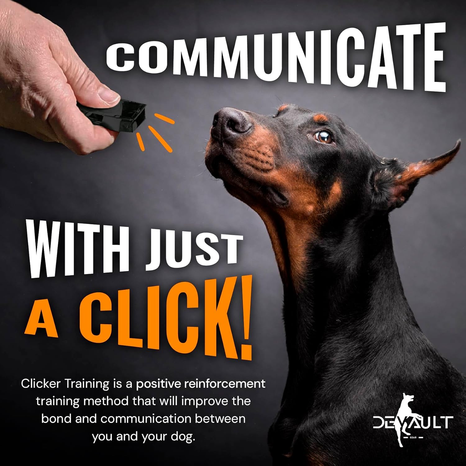 Metal Clickers for Dog Training – Black Dog Clicker for Training with Loud Crisp Sound for Behaviour Reward – Brass Style with Magnetic Clasp and Velvet Pouch – 1 Unit Pet Clicker - Image 2