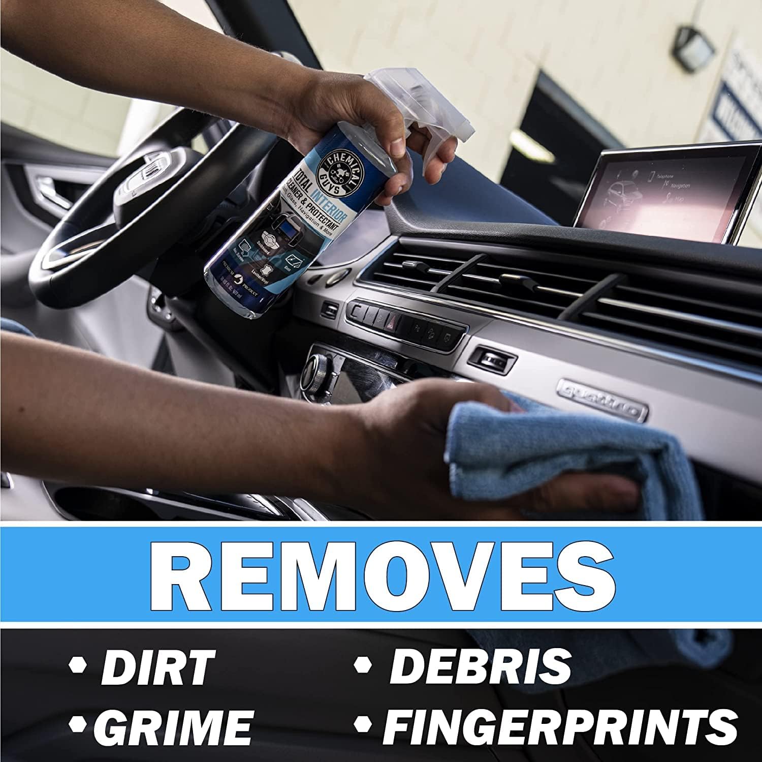 Chemical Guys Total Interior Cleaner & Protectant Interior Cleaner, Cleans & Protects Leather, Vinyl, Plastic, Rubber, Glass with a Streak-Free Finish — Cars, Trucks, SUVs, RVs, 16 oz - Image 4
