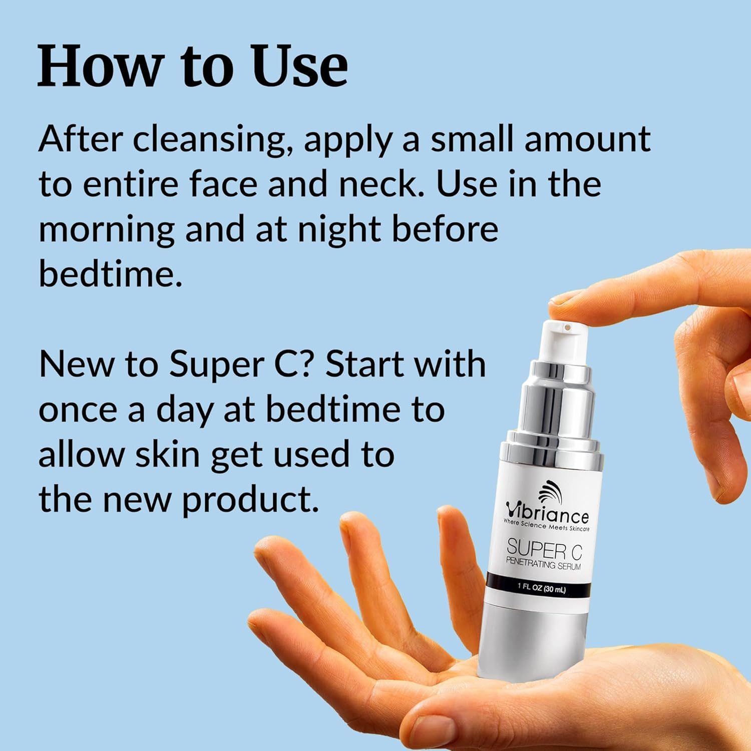 Vibriance Super C Serum for Mature Skin - All-in-One Vitamin Formula Hydrates, Firms, Lifts, Smooths, Targets Age Spots, Wrinkles, 1 fl oz - Image 3