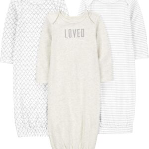Simple Joys by Carter’s Baby 3-pack Neutral Cotton Sleeper Gown