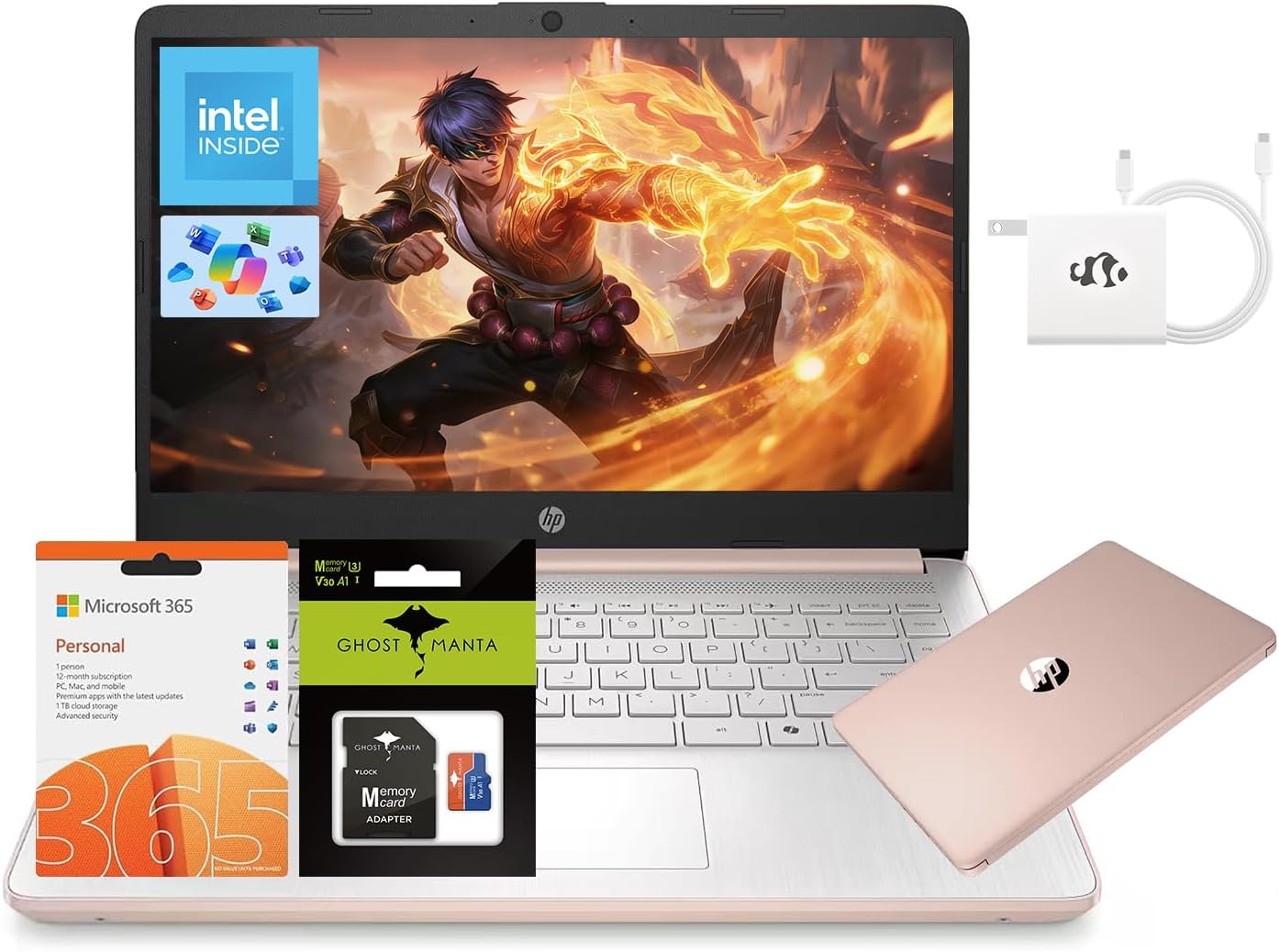 HP 14″ Laptop, Quad-Core Processor(Beat i3), 4GB RAM 256GB Storage (128GB UFS+128GB SD Card), 1-Year Office 365 Copilot AI Wi-Fi 6 Win11 Computer for Business Work Student Study Creator W/Accessory HP 14″ Laptop, Quad-Core Processor(Beat i3), 4GB RAM 256GB Storage (128GB UFS+128GB SD Card), 1-Year Office 365 Copilot AI Wi-Fi 6 Win11 Computer for Business Work Student Study Creator W/Accessory